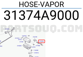 Hyundai / KIA 31374A9000 HOSE-VAPOR