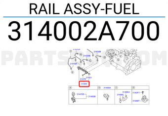 Hyundai / KIA 314002A700 RAIL ASSY-FUEL