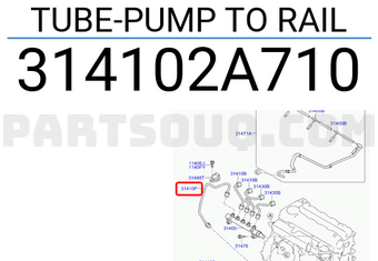 Hyundai / KIA 314102A710 TUBE-PUMP TO RAIL