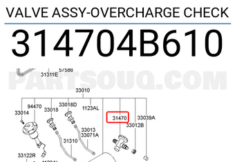 Hyundai / KIA 314704B610 VALVE ASSY-OVERCHARGE CHECK