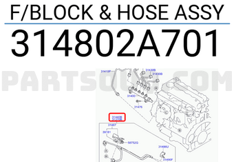 Hyundai / KIA 314802A701 F/BLOCK & HOSE ASSY