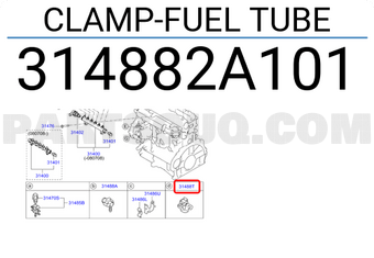 Hyundai / KIA 314882A101 CLAMP-FUEL TUBE