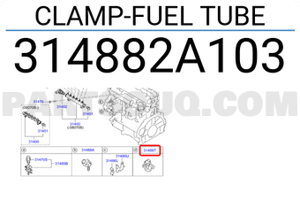 Hyundai / KIA 314882A103 CLAMP-FUEL TUBE