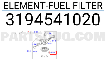 Hyundai / KIA 3194541020 ELEMENT-FUEL FILTER