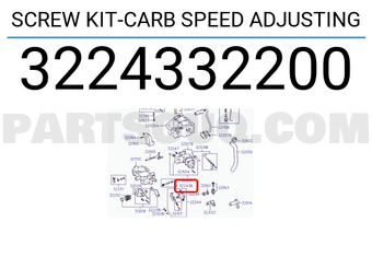Hyundai / KIA 3224332200 SCREW KIT-CARB SPEED ADJUSTING