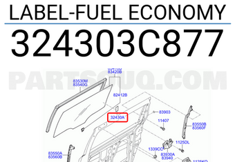 Hyundai / KIA 324303C877 LABEL-FUEL ECONOMY