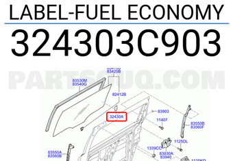 Hyundai / KIA 324303C903 LABEL-FUEL ECONOMY