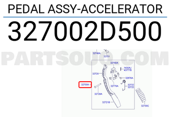 Hyundai / KIA 327002D500 PEDAL ASSY-ACCELERATOR