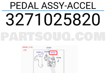 Hyundai / KIA 3271025820 PEDAL ASSY-ACCEL