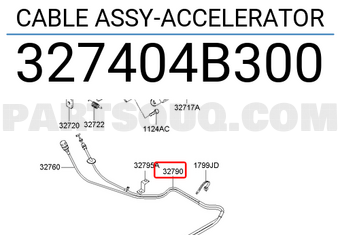 Hyundai / KIA 327404B300 CABLE ASSY-ACCELERATOR