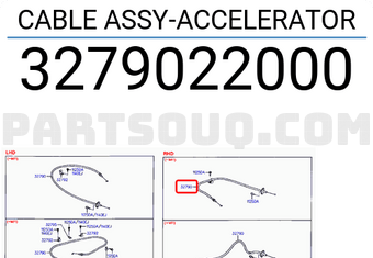 Hyundai / KIA 3279022000 CABLE ASSY-ACCELERATOR