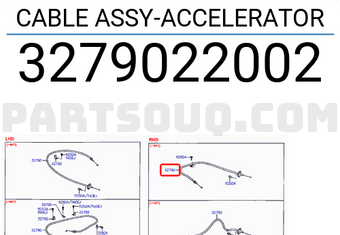 Hyundai / KIA 3279022002 CABLE ASSY-ACCELERATOR