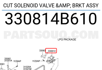 Hyundai / KIA 330814B610 CUT SOLENOID VALVE & BRKT ASSY