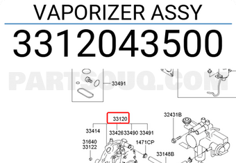 Hyundai / KIA 3312043500 VAPORIZER ASSY