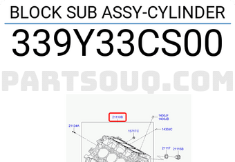 Hyundai / KIA 339Y33CS00 BLOCK SUB ASSY-CYLINDER