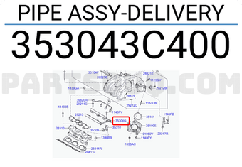 Hyundai / KIA 353043C400 PIPE ASSY-DELIVERY