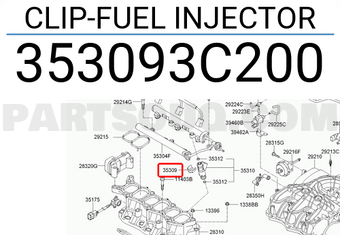 Hyundai / KIA 353093C200 CLIP-FUEL INJECTOR