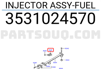 Hyundai / KIA 3531024570 INJECTOR ASSY-FUEL