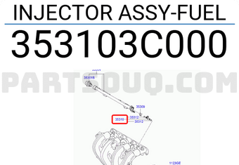 Hyundai / KIA 353103C000 INJECTOR ASSY-FUEL