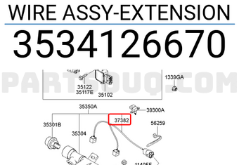 Hyundai / KIA 3534126670 WIRE ASSY-EXTENSION