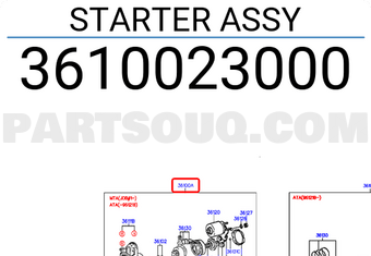 Hyundai / KIA 3610023000 STARTER ASSY