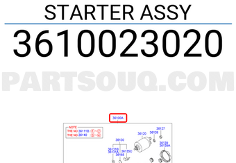 Hyundai / KIA 3610023020 STARTER ASSY