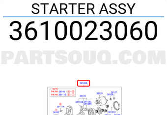 Hyundai / KIA 3610023060 STARTER ASSY