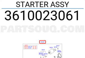 Hyundai / KIA 3610023061 STARTER ASSY