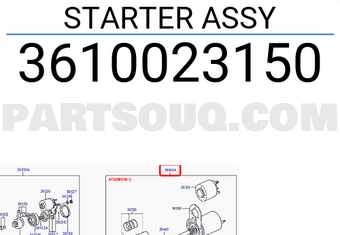 Hyundai / KIA 3610023150 STARTER ASSY