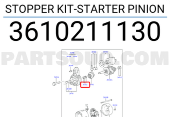 Hyundai / KIA 3610211130 STOPPER KIT-STARTER PINION