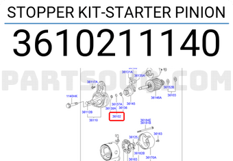 Hyundai / KIA 3610211140 STOPPER KIT-STARTER PINION