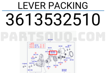 Hyundai / KIA 3613532510 LEVER PACKING