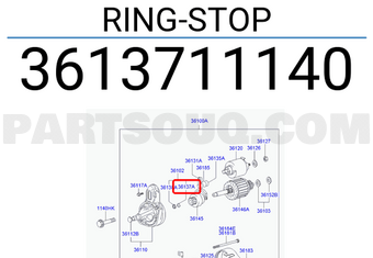 Hyundai / KIA 3613711140 RING-STOP