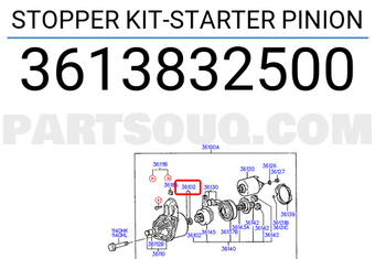 Hyundai / KIA 3613832500 STOPPER KIT-STARTER PINION