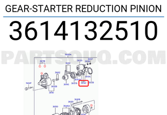 Hyundai / KIA 3614132510 GEAR-STARTER REDUCTION PINION