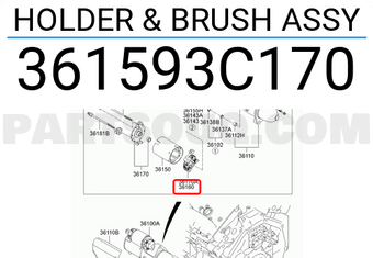 Hyundai / KIA 361593C170 HOLDER & BRUSH ASSY