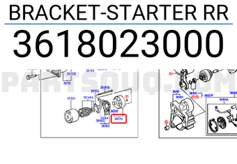 Hyundai / KIA 3618023000 BRACKET-STARTER RR