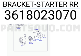Hyundai / KIA 3618023070 BRACKET-STARTER RR