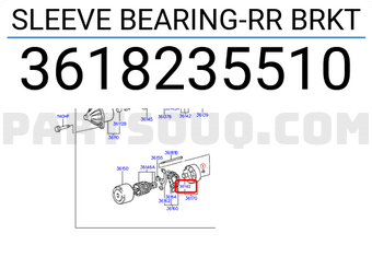 Hyundai / KIA 3618235510 SLEEVE BEARING-RR BRKT