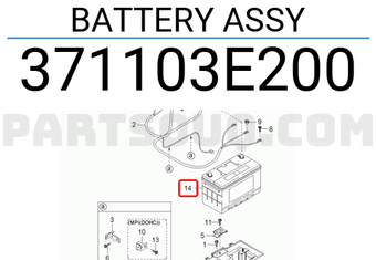 Hyundai / KIA 371103E200 BATTERY ASSY