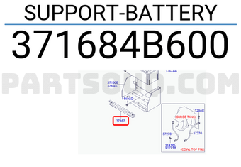 Hyundai / KIA 371684B600 SUPPORT-BATTERY