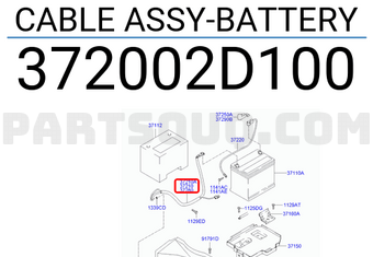 Hyundai / KIA 372002D100 CABLE ASSY-BATTERY