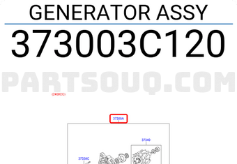 Hyundai / KIA 373003C120 GENERATOR ASSY