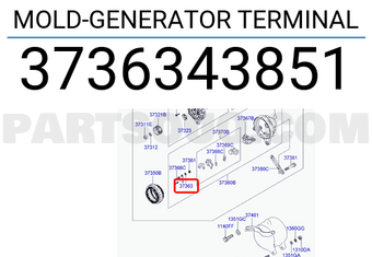 Hyundai / KIA 3736343851 MOLD-GENERATOR TERMINAL