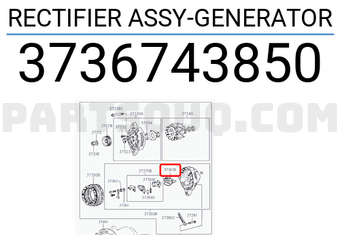 Hyundai / KIA 3736743850 RECTIFIER ASSY-GENERATOR