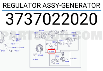 Hyundai / KIA 3737022020 REGULATOR ASSY-GENERATOR