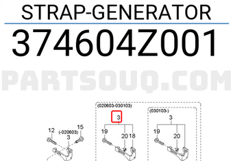 STRAP ASSY-ALT 374604Z002 | Hyundai / KIA Parts | PartSouq