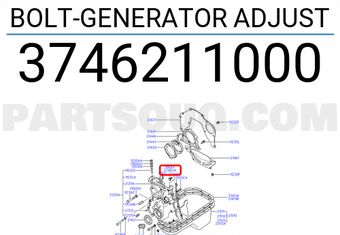 Hyundai / KIA 3746211000 BOLT-GENERATOR ADJUST