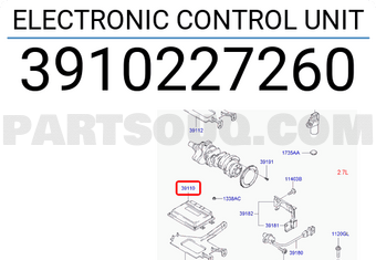Hyundai / KIA 3910227260 ELECTRONIC CONTROL UNIT