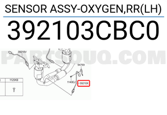 Hyundai / KIA 392103CBC0 SENSOR ASSY-OXYGEN,RR(LH)